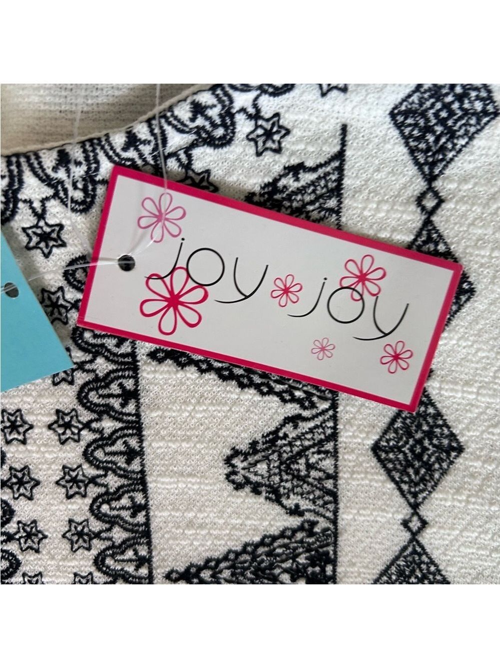 Joy Joy White Dress with Black Embroidered Panels - Picture 2 of 8
